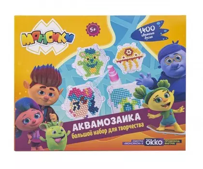 Монсики Набор для творчества Аквамозаика (1400 элементов)