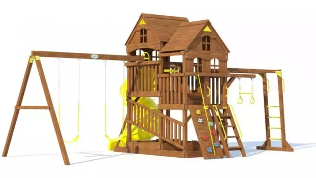 MoyDvor Детская площадка Панорама с трубой и рукоходом