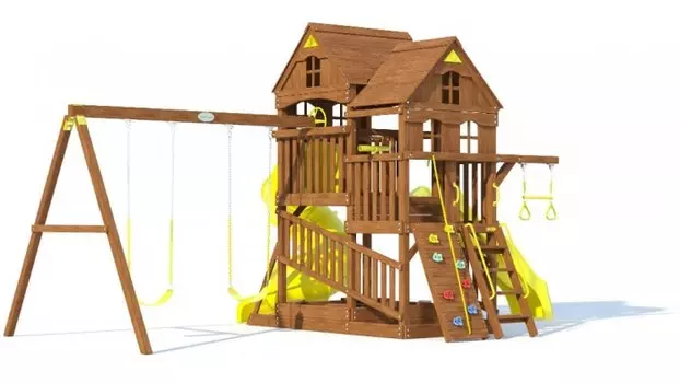MoyDvor Детская площадка Панорама с трубой и спуском