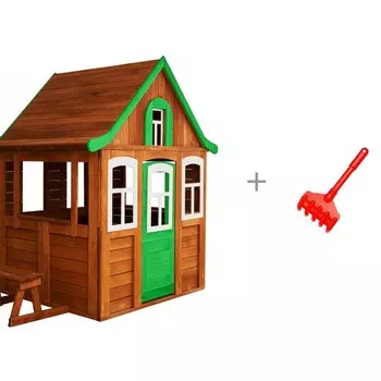 Можга (Красная Звезда) Домик Цветочный и Нордпласт Грабли большие 21х10 см