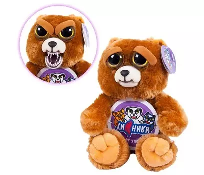 Мягкая игрушка ABtoys Медведь бурый Хищники 20 см