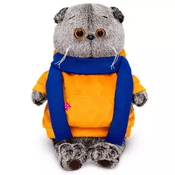 Мягкая игрушка Budi Basa Басик в толстовке с шарфом 22 см