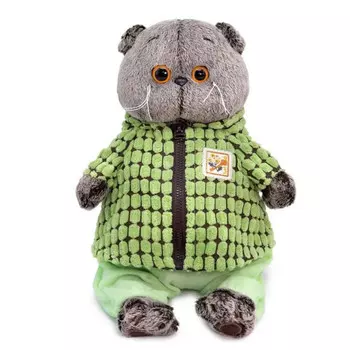 Мягкая игрушка Budi Basa Басик в зеленой курточке 22 см
