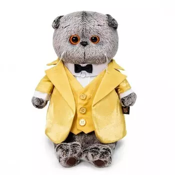 Мягкая игрушка Budi Basa Басик в золотом фраке 25 см