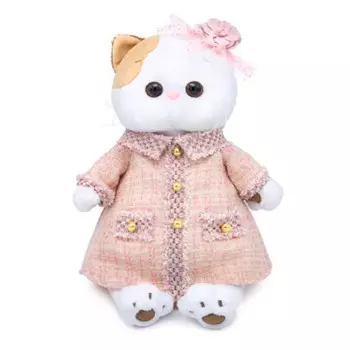 Мягкая игрушка Budi Basa Кошечка Ли-Ли в розовом костюме в клетку 24 см