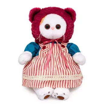 Мягкая игрушка Budi Basa Кошечка Ли-Ли в шапке с ушками и сарафане 24 см