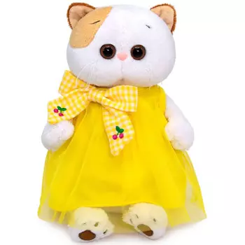 Мягкая игрушка Budi Basa Ли-Ли в желтом платье с бантом 24 см
