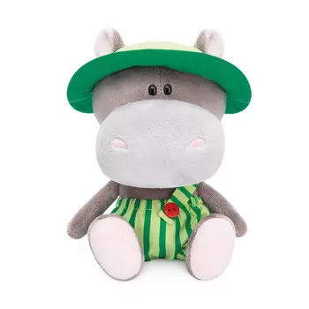 Мягкая игрушка Budi Basa Сафарики Бегемотик Бапото в комбинезоне и панамке 15 см