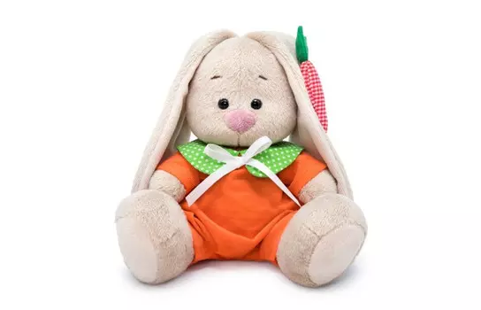 Мягкая игрушка Budi Basa Зайка Ми в оранжевом комбинезоне 15 см