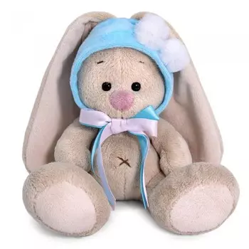 Мягкая игрушка Budi Basa Зайка Ми в шапочке с белыми помпонами