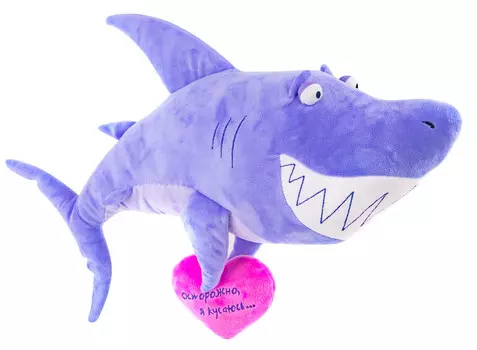 Мягкая игрушка Button Blue Акула Зубастик 50 см