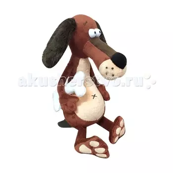 Мягкая игрушка ДуRашки Пес &amp; Kostochka 25 см