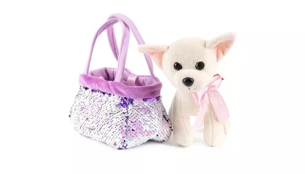 Мягкая игрушка Fancy Собачка в сумочке-переноске 18 см