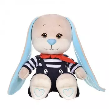 Мягкая игрушка Jack&amp;Lin Зайчик в полосатой кофточке и штанишках 25 см