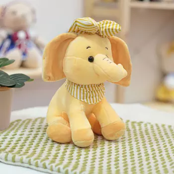 Мягкая игрушка KiDWoW Слоник Лу с бантом 301217645