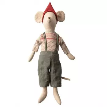 Мягкая игрушка Maileg Рождественский мышонок Медиум