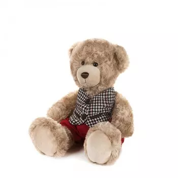 Мягкая игрушка Maxitoys Luxury Мишка Ричард в клетчатой жилетке и красных штанишках 20 см