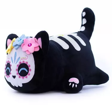 Мягкая игрушка Mihi Mihi Подушка Кот Скелетик 25 см