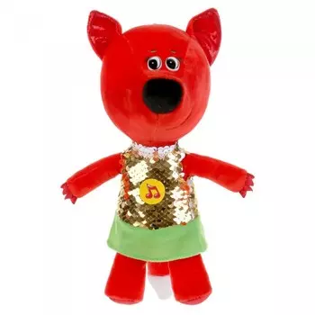 Мягкая игрушка Мульти-пульти музыкальная Ми-ми-мишки Лисичка в платье из пайеток 20 см