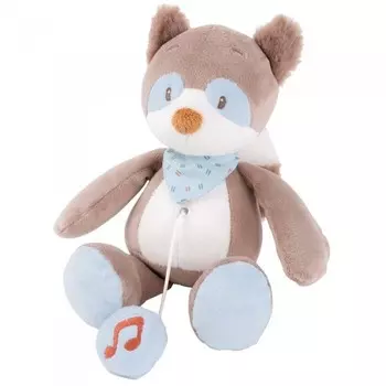 Мягкая игрушка Nattou Musical Soft toy Mini Jim &amp; Bob Енот музыкальная 16 см