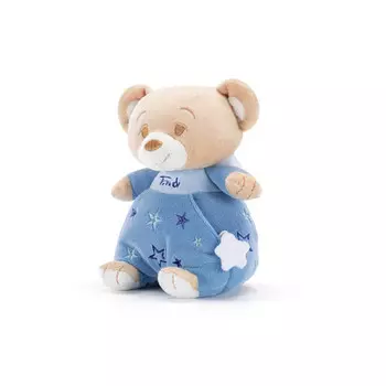 Мягкая игрушка Trudi Мишка в голубом для малышей 12x18x11 см