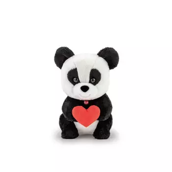 Мягкая игрушка Trudi Панда с сердечком Делюкс 9x17x10 см