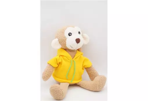 Мягкая игрушка Unaky Soft Toy Мартышка Лорейн в желтой толстовке 38 см