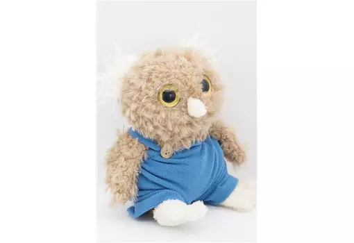 Мягкая игрушка Unaky Soft Toy Сова Лия темная в голубом комбинезоне 24 см