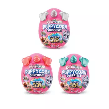 Мягкая игрушка Zuru Плюш-сюрприз RainBocoRns Puppycorn S2 мини в яйце