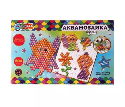 Multiart Набор для детского творчества аквамозаика Феи 800 бусин