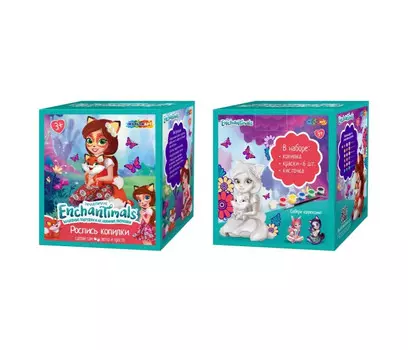 Multiart Набор для детского творчества Энчантималс копилка для росписи фелисити