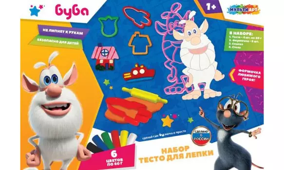 Multiart Набор с тестом для лепки и формочками Буба 24 см PDSET-BUBA2