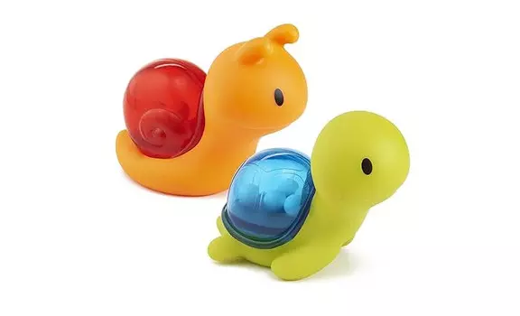 Munchkin Игрушка погремушка для ванны Улитка 2шт