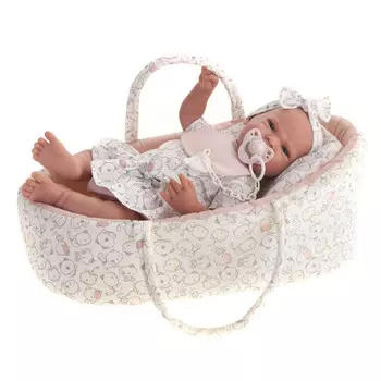 Munecas Antonio Juan Кукла младенец Джесси в сером мягконабивная 40 см