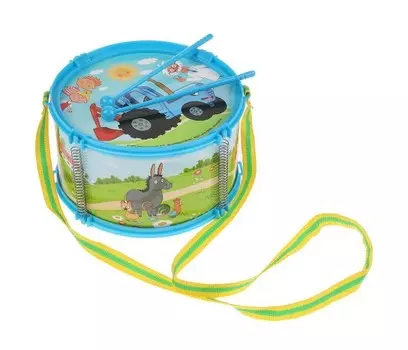 Музыкальный инструмент Играем вместе Барабан Синий трактор