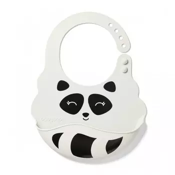 Нагрудник BabyOno силиконовый с регулируемой застежкой Енот