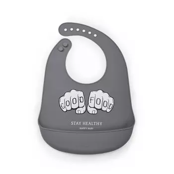 Нагрудник Happy Baby силиконовый 16006