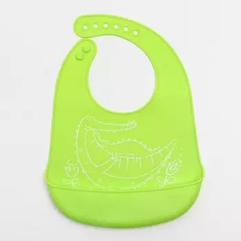 Нагрудник Крошка Я силиконовый с карманом