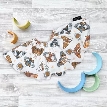 Нагрудник Mjolk двусторонний Бабочки