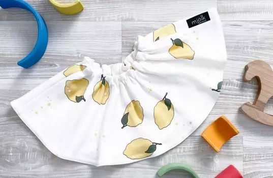 Нагрудник Mjolk двусторонний Лимоны