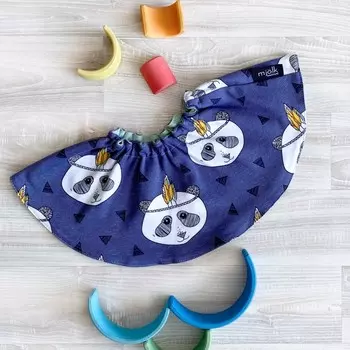 Нагрудник Mjolk Двусторонний Панды