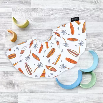 Нагрудник Mjolk двусторонний Сёрфы