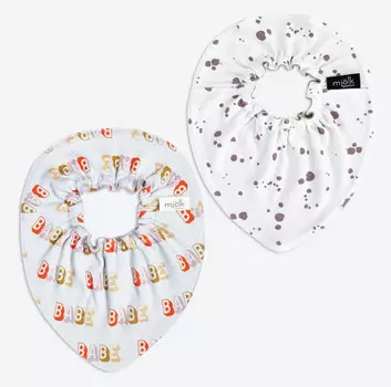 Нагрудник Mjolk Mini Babe/Кляксы 2 шт.