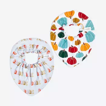 Нагрудник Mjolk Mini Babe/Тыквы 2 шт.