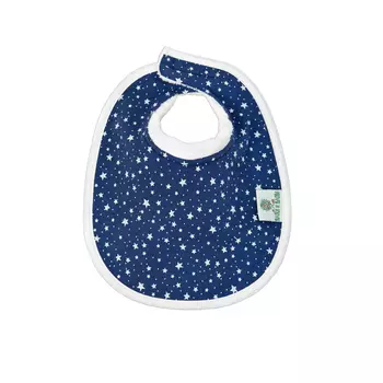 Нагрудник Яблоки и яблони Слюнявчик синий/звезды 2шт