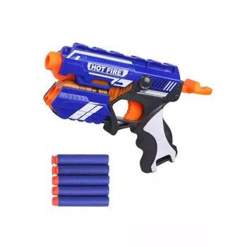 Наша Игрушка Бластер с мягкими пулями 5 шт.