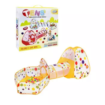 Наша Игрушка Палатка с туннелем и шариками 276х120х90 см