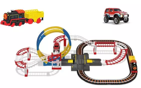Наша Игрушка Железная дорога Останови крушение (54 детали) SW7608