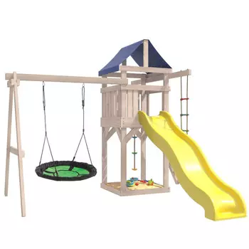 National Tree Company Детская площадка неокрашенная с качелями гнездо Свиби IgroWoods