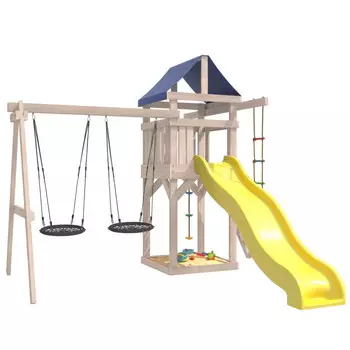 National Tree Company Детская площадка неокрашенная с качелями гнездо 60 см IgroWoods